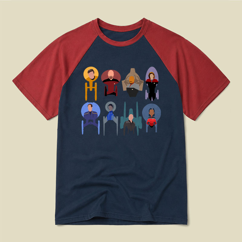 Trek Ships Captains Raglan T-shirt