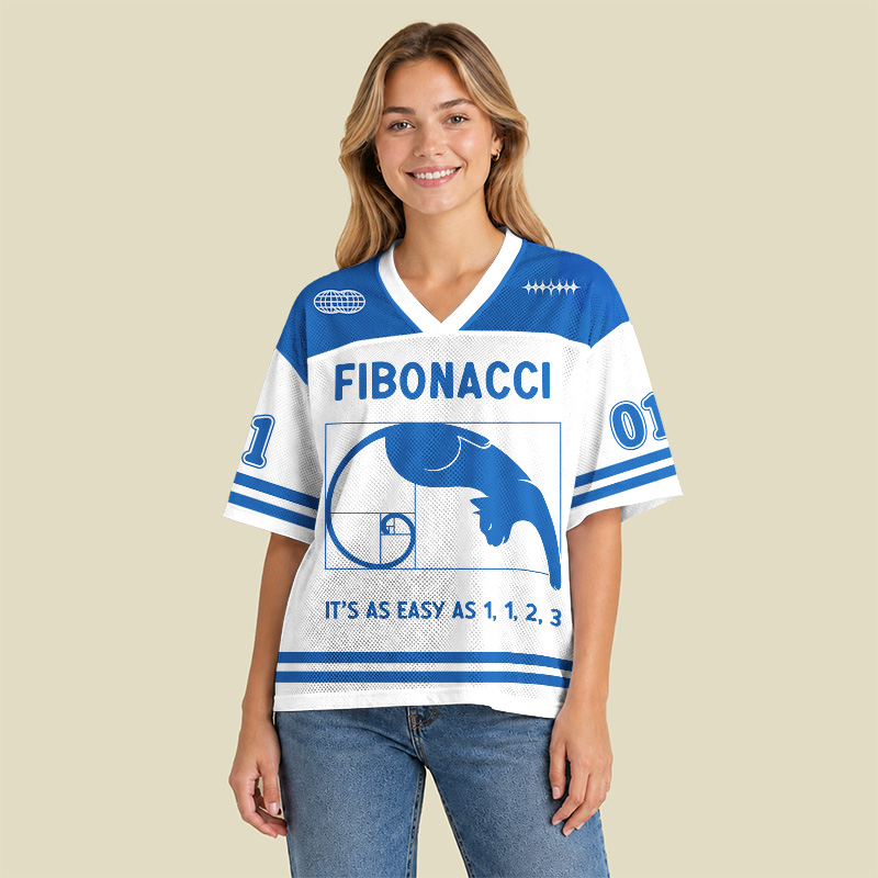 Fibonacci Funny Playful Mesh Jersey