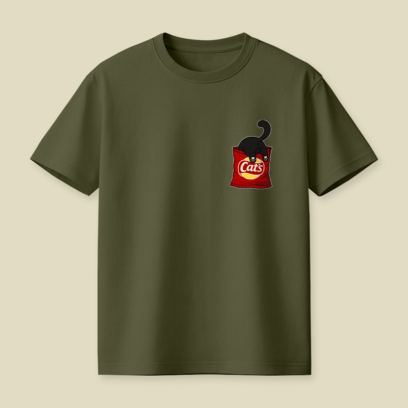 Cat Snack Bag Chaos Playful T-Shirt