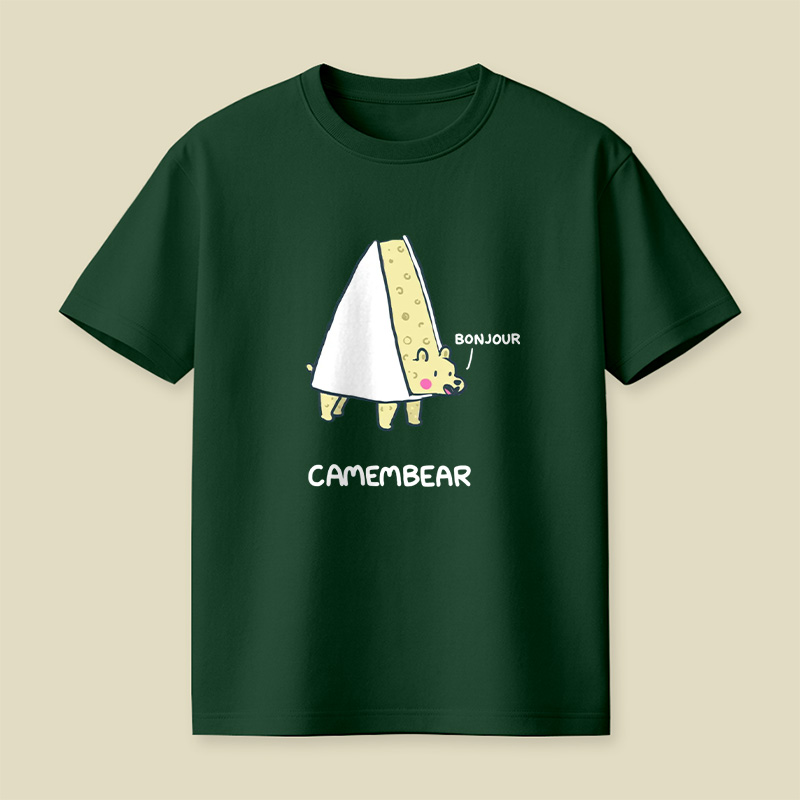 Camembear French Cheese Bear Pun Playful T-Shirt