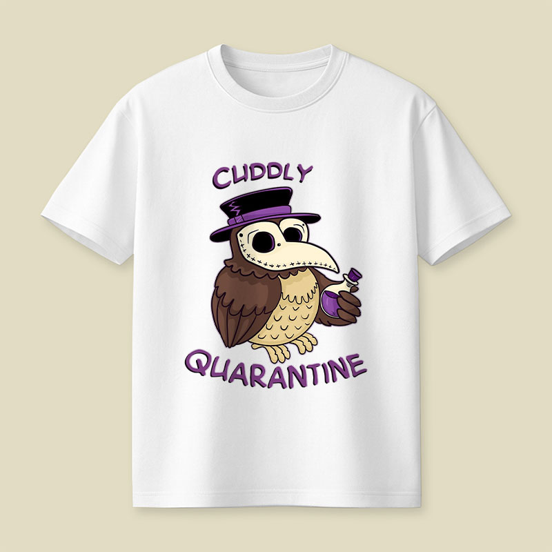 Creepy Cute Death Mask Owl Playful T-Shirt