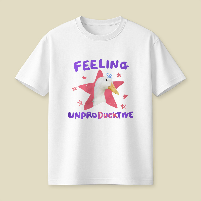 Feeling Unproducktive Lazy Duck Playful T-Shirt