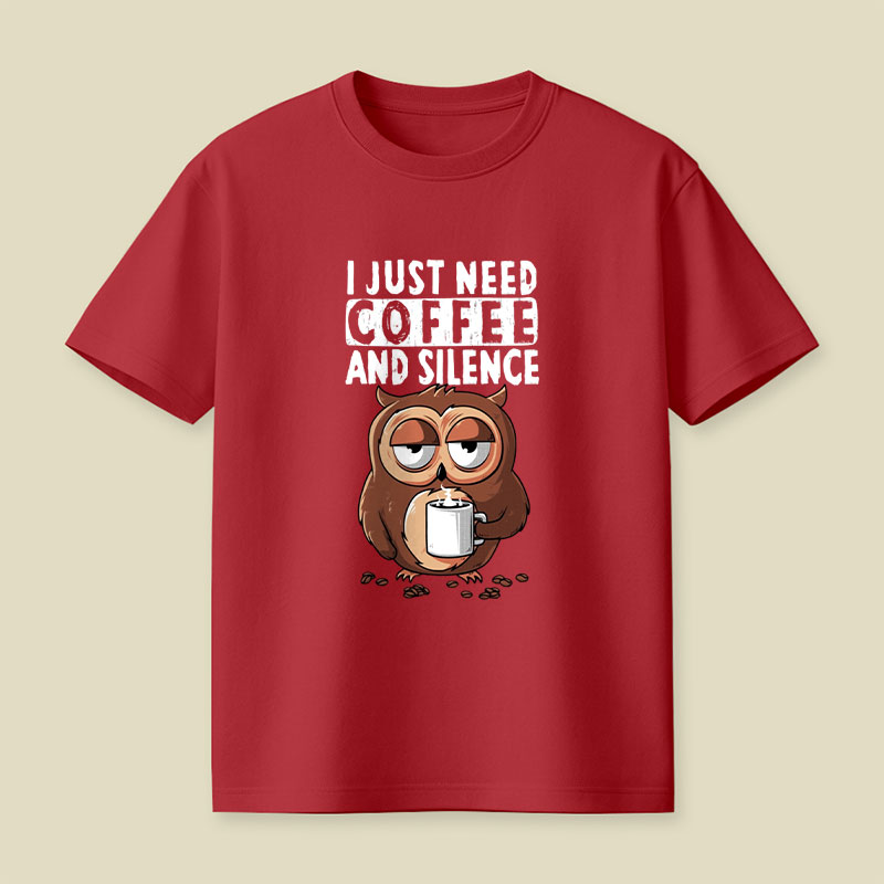 Coffee and Silence Playful T-Shirt