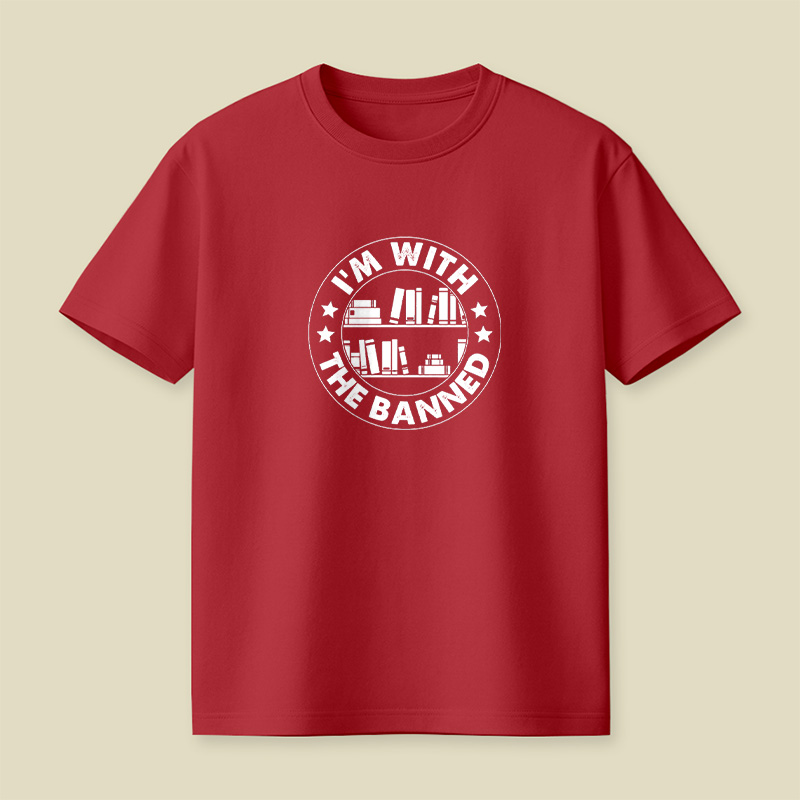 I Am With The Banned Reading Book Playful T-Shirt