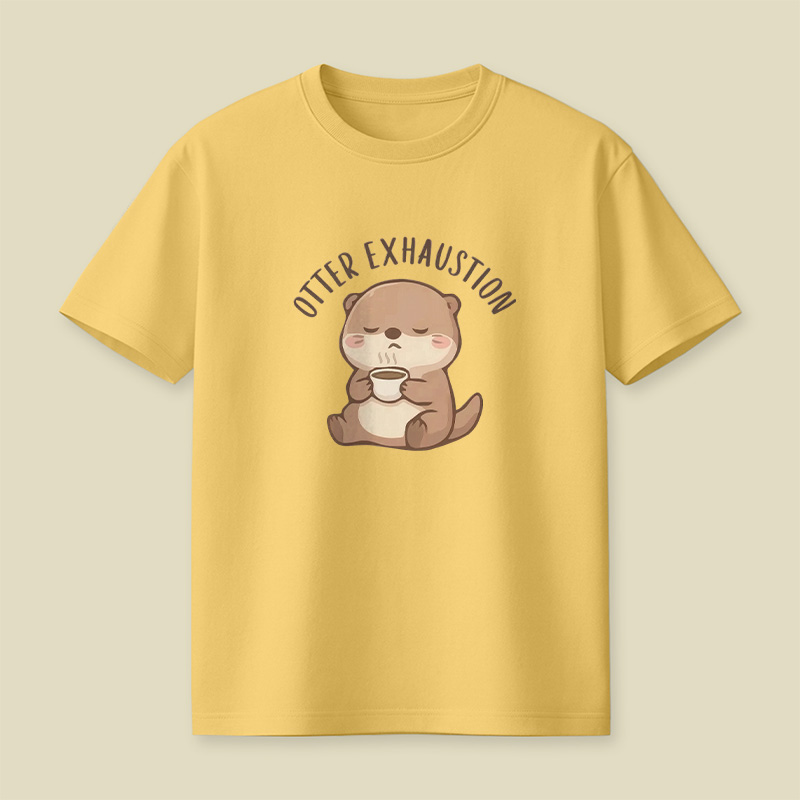 Otter Exhaustion Cute Animal Playful T-Shirt