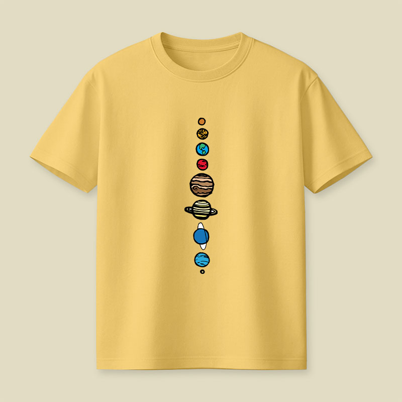 Space Nerd Planets Playful T-Shirt