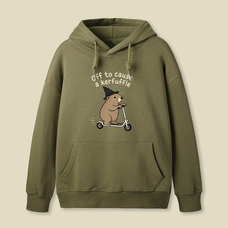 Off To Cause A Kerfuffle Geek Hoodie