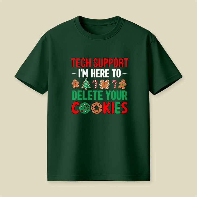 Tech Support Cookie Pun Playful T-Shirt