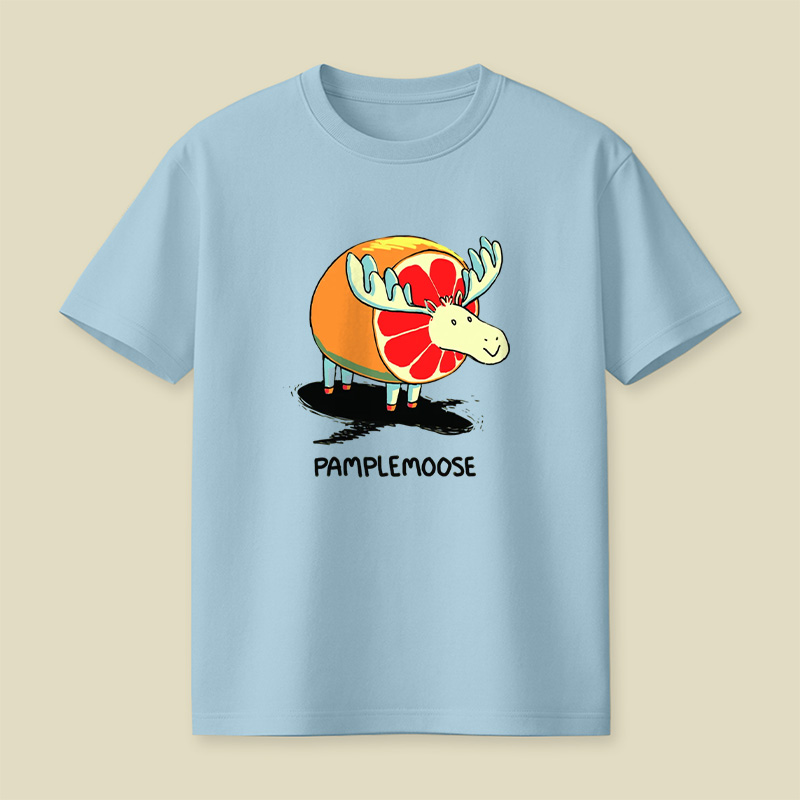 Pamplemoose Grapefruit Moose Pun Playful T-Shirt