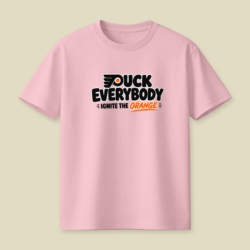 Puck Everybody Ignite The Orange Hockey Playful T-Shirt