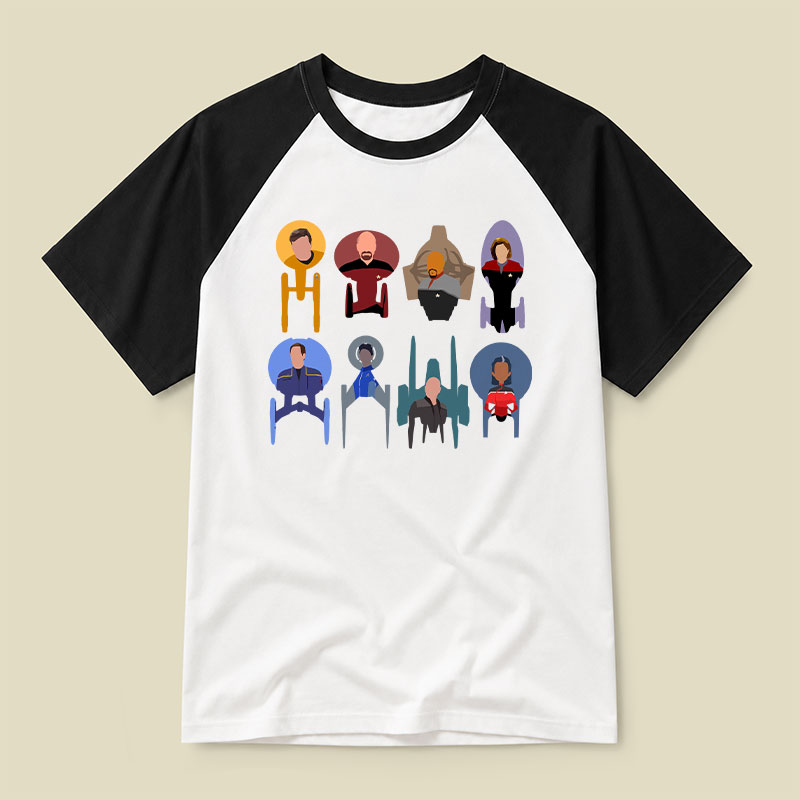 Trek Ships Captains Raglan T-shirt