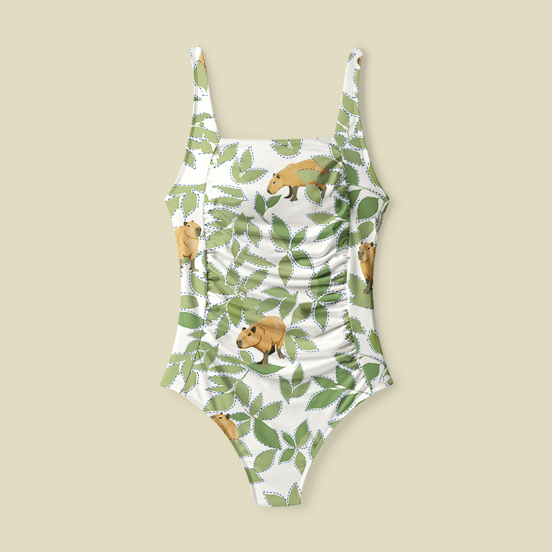 Capybara Lazy Oasis Tummy Control One Piece Swimsuit