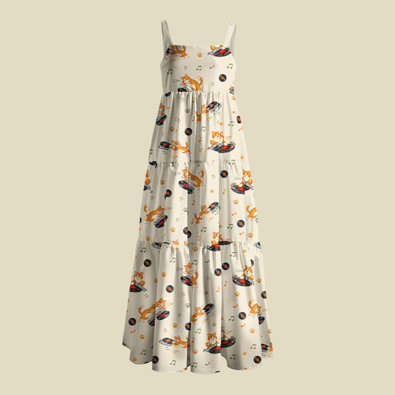 Scrath Cat Music Playful Maxi Dress