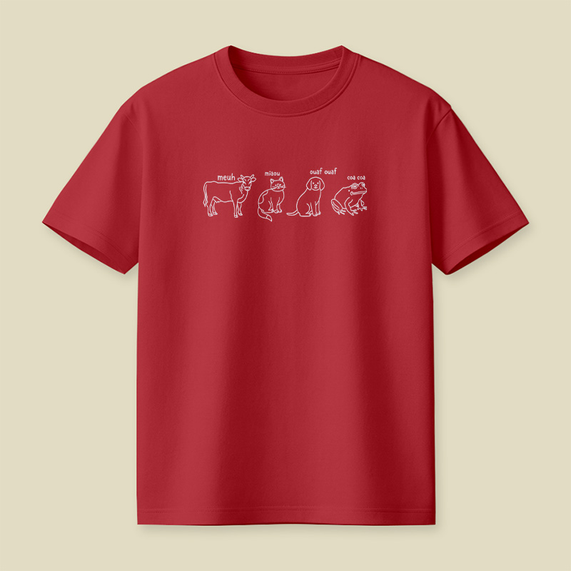 French Animal Sound Pun Playful T-Shirt