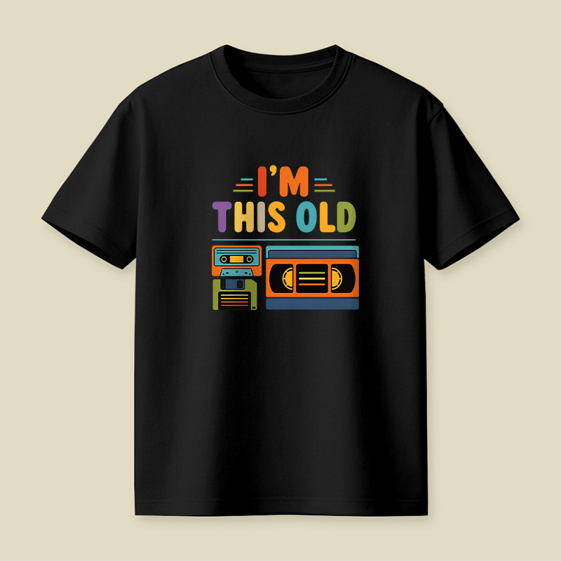 I Am This Old Retro Tech Nostalgia Playful T-Shirt