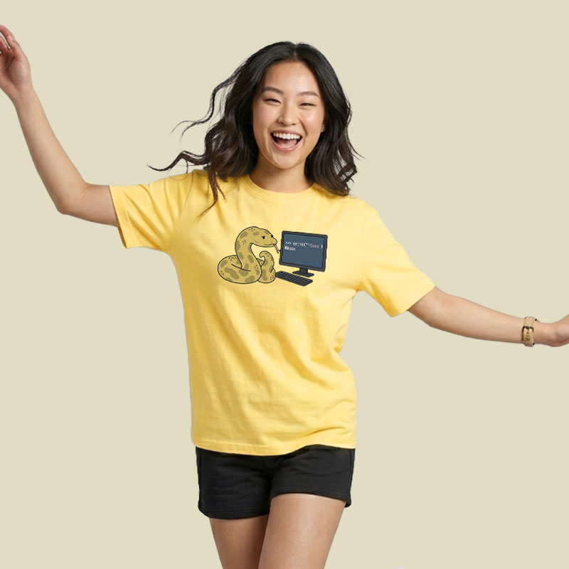 Python Learns Playful T-Shirt