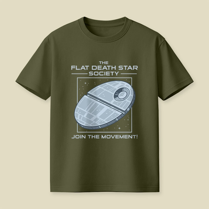 The Flat Death Star Society Playful T-Shirt