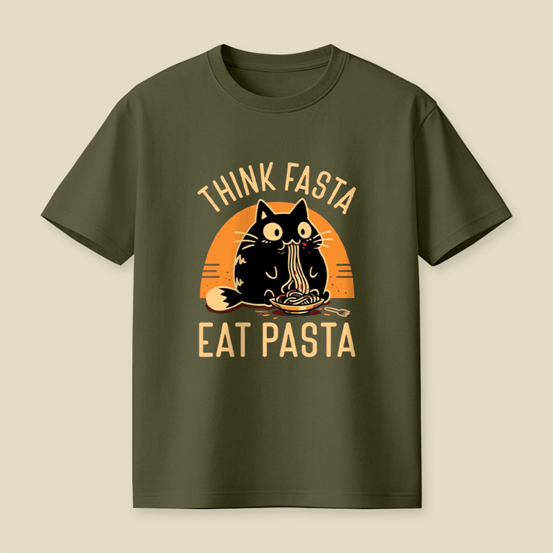 Think Fasta Eat Pasta Playful T-Shirt