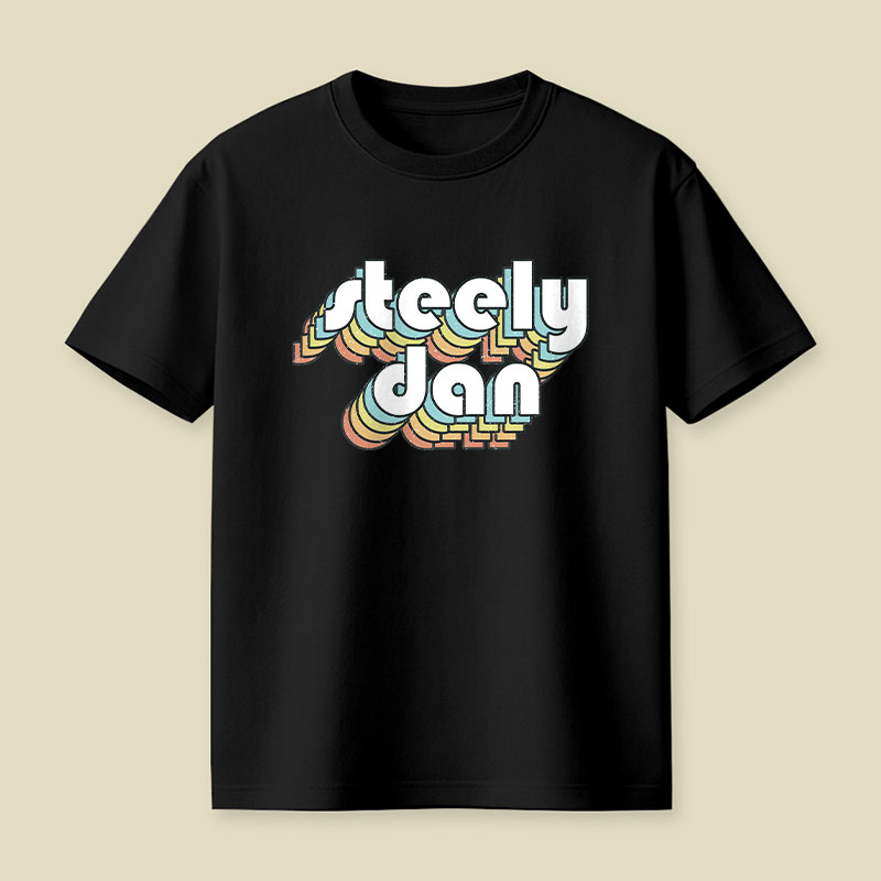 Steely Dan Retro Faded-Style Playful T-Shirt