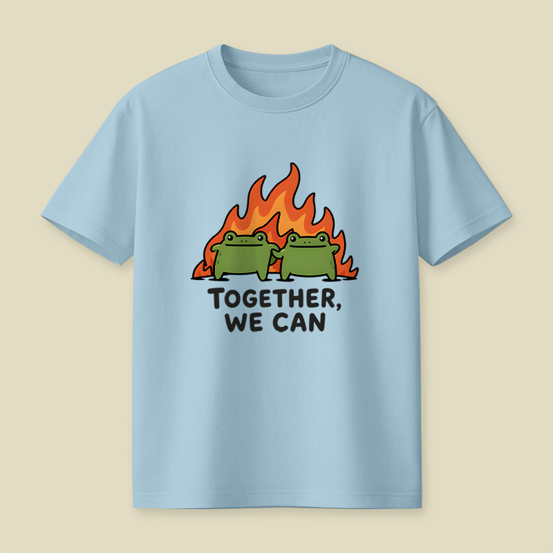 Together We Can Frogs On Fire Playful T-Shirt