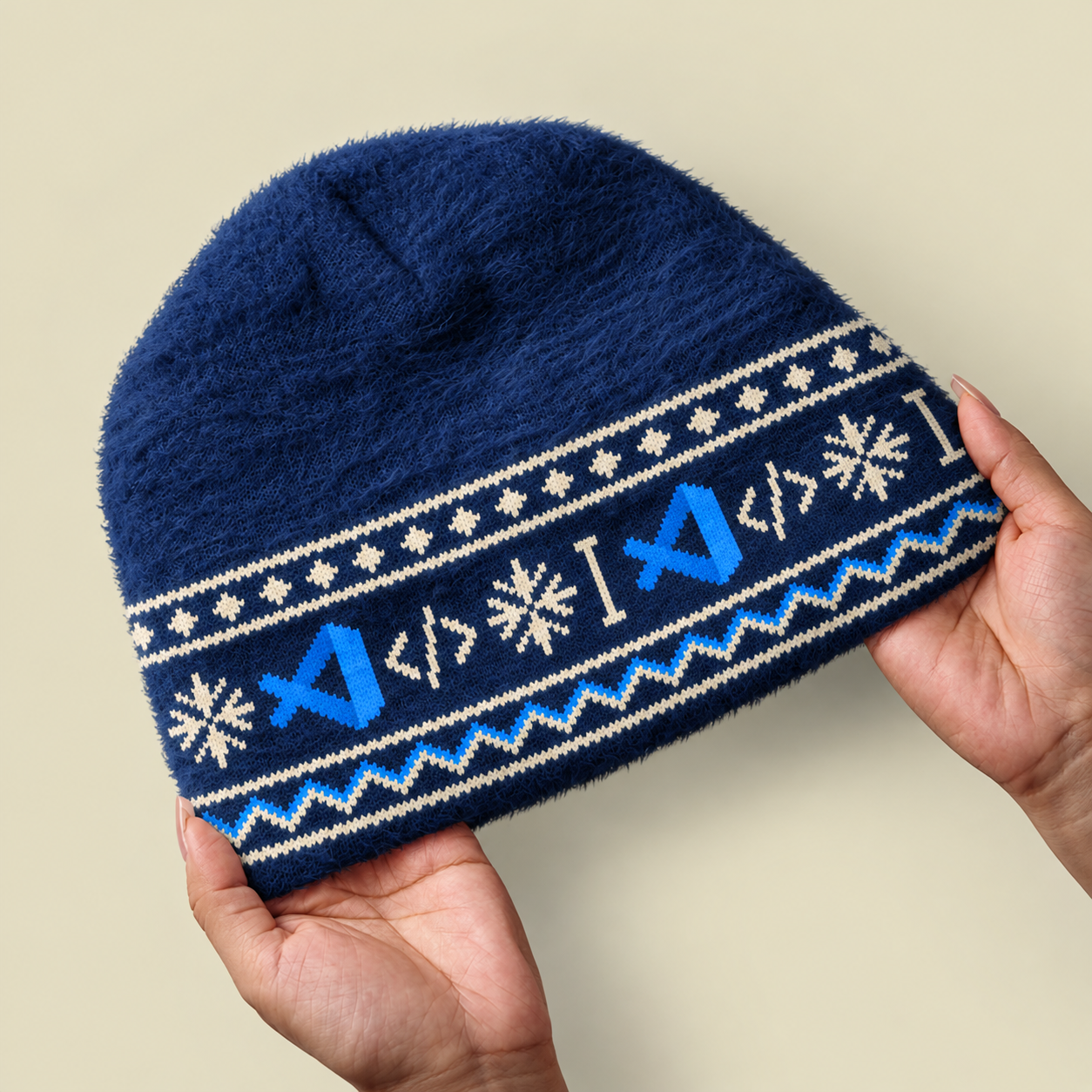VS Code Coder Fuzzy Beanie