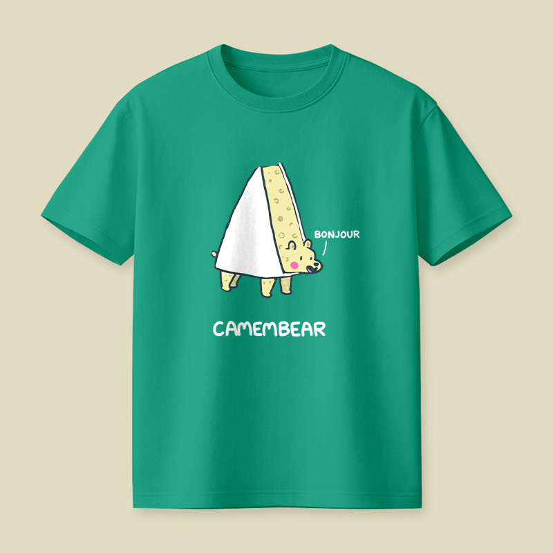 Camembear French Cheese Bear Pun Playful T-Shirt