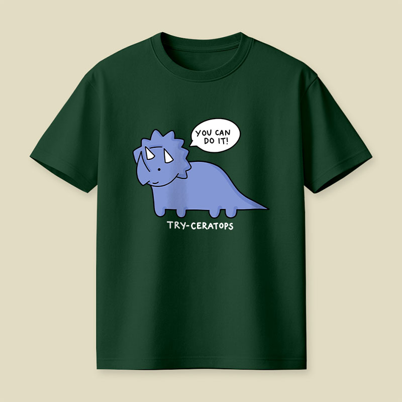 Try-ceratops Playful T-Shirt