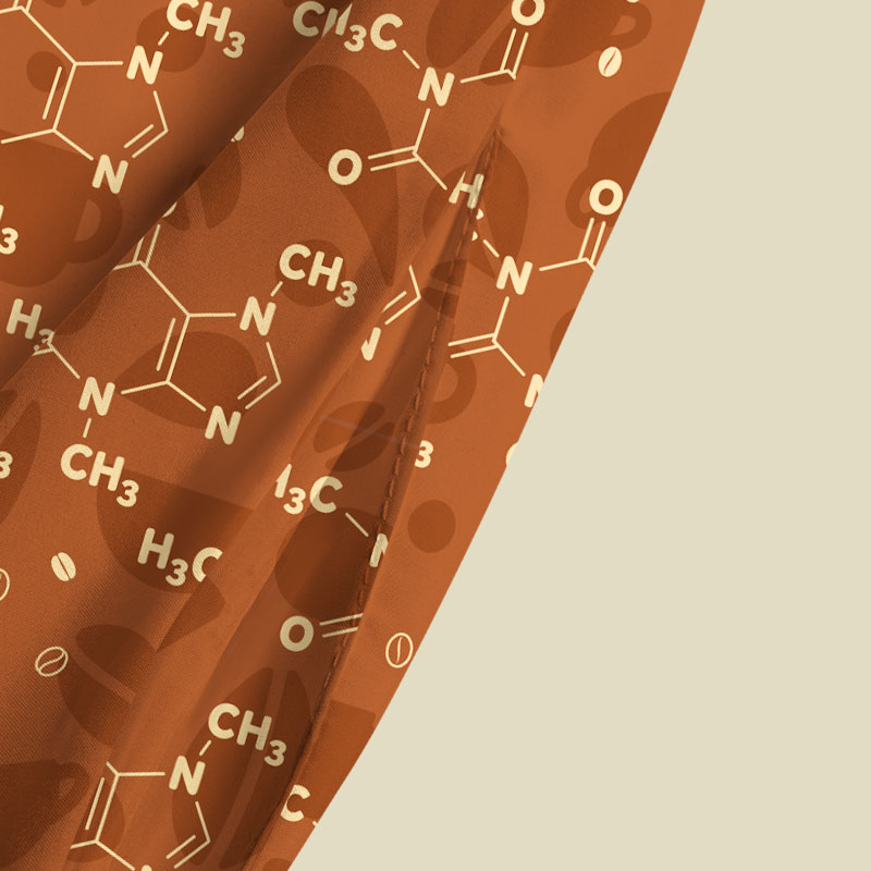 Coffee Molecular Formula Playful Maxi Dress