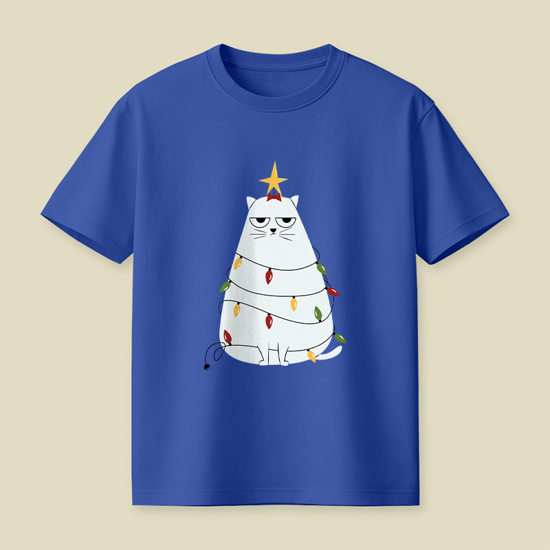 Grumpy Christmas Cat Playful T-Shirt