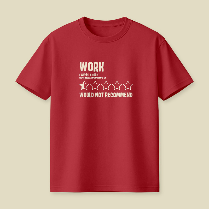 Work One Star Review Playful T-Shirt