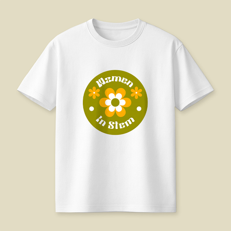 Women In Stem Groovy Playful T-Shirt