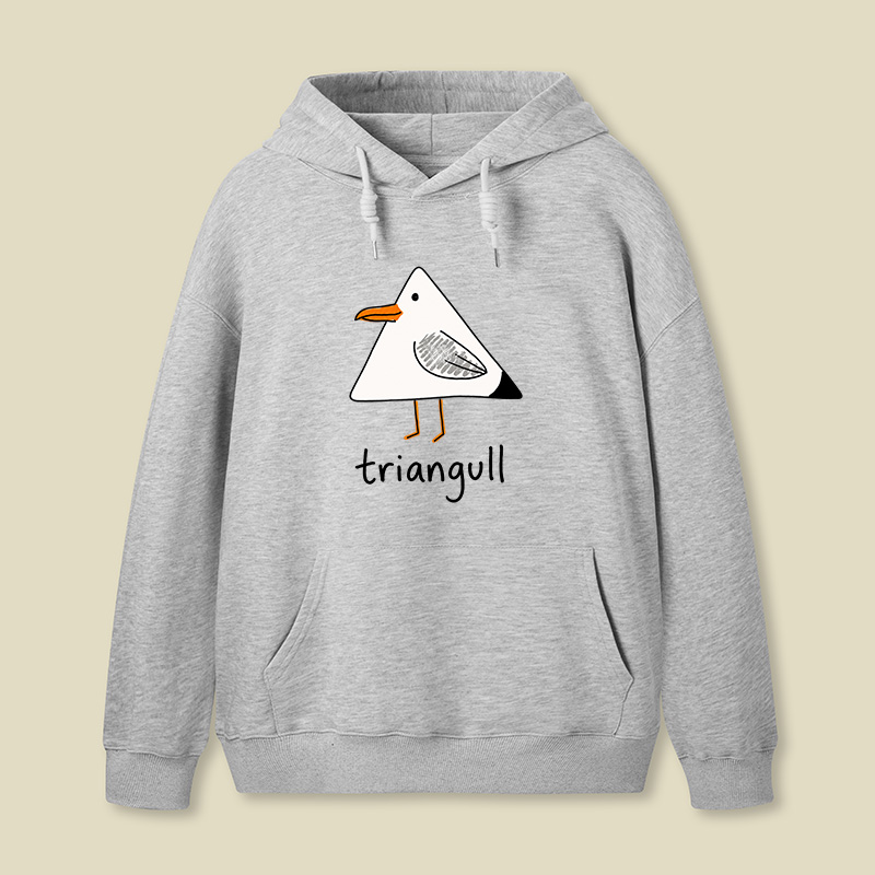 Triangull Funny Geometry Cute Triangle Seagull Bird Geek Hoodie