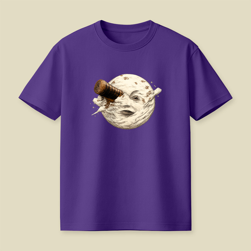 Moon Getting Hit By A Tardis Playful T-Shirt