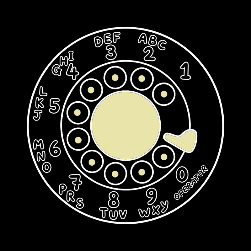 Rotary Phone Dial Nostalgia Playful T-Shirt
