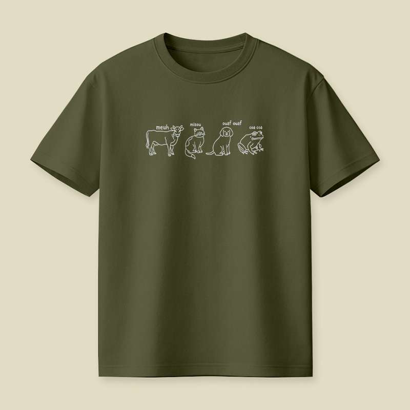 French Animal Sound Pun Playful T-Shirt