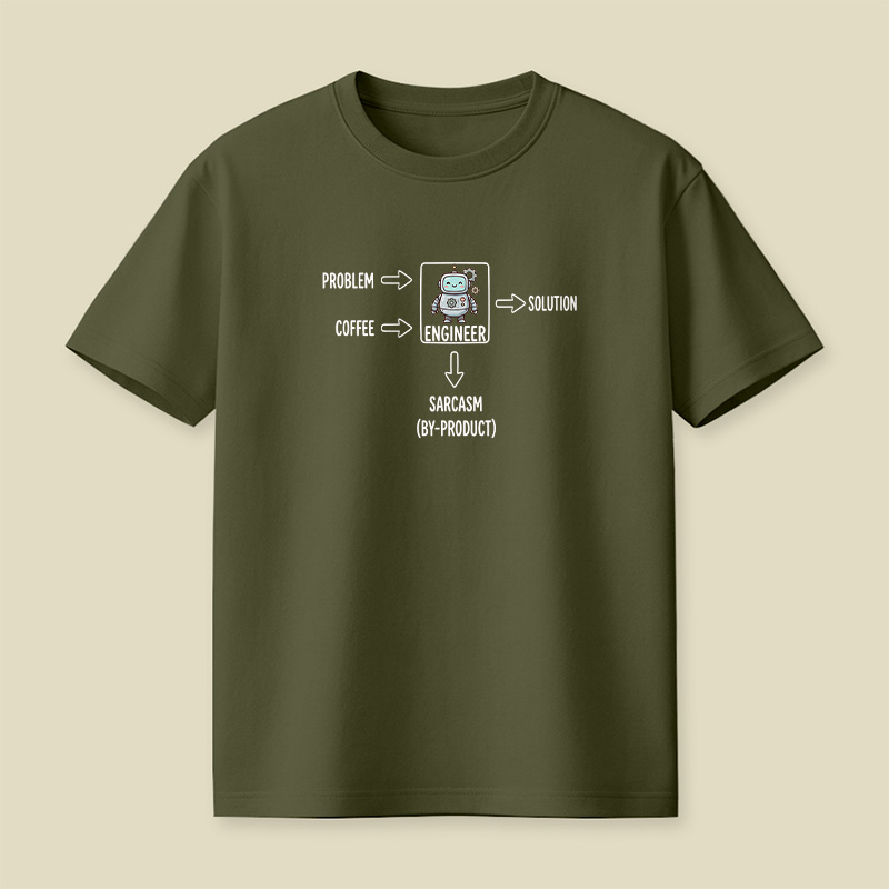 Engineer Coffee And Sarcasm Playful T-Shirt