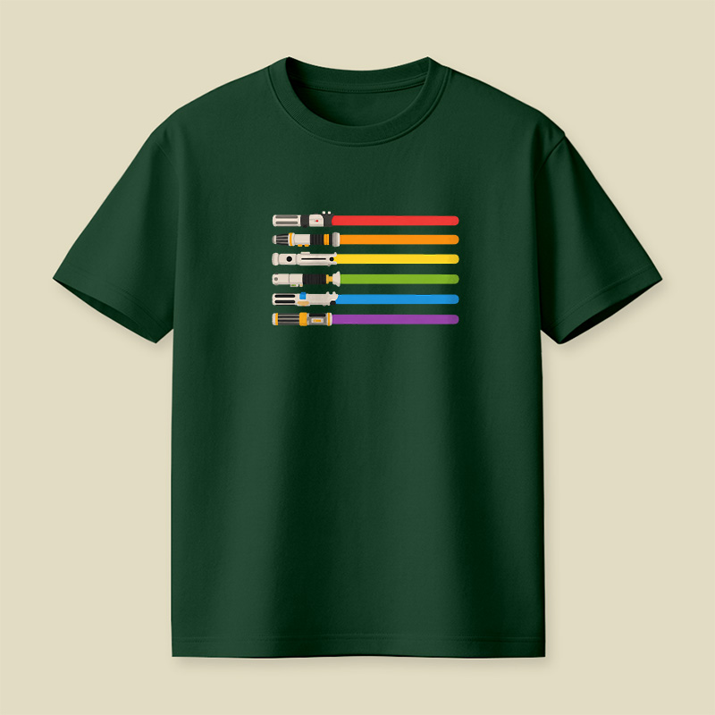 Lightsaber Rainbow Playful T-Shirt