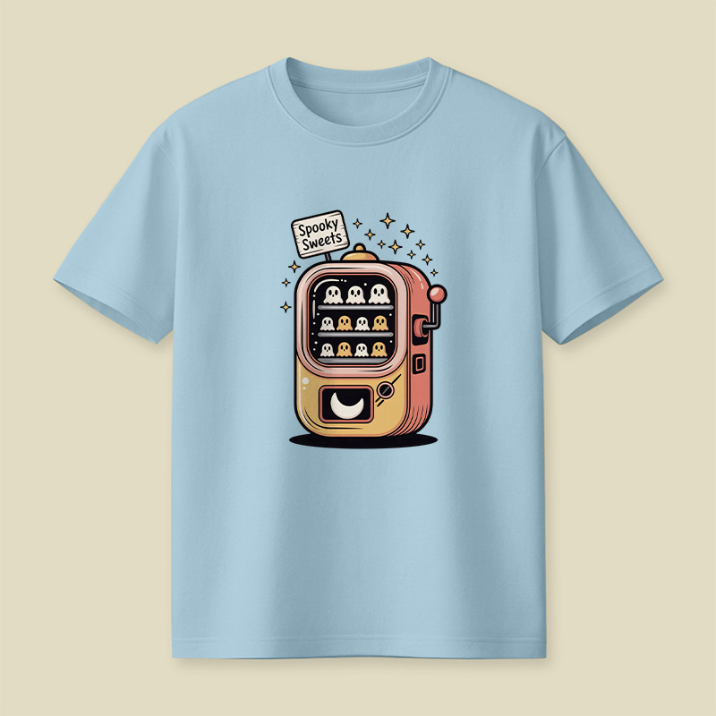 Vending Machine Spooky Sweets Ghost Playful T-Shirt