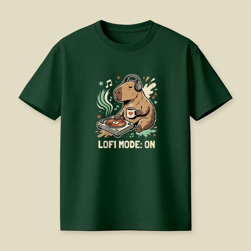 Lofi Mode On Capybara Playful T-Shirt