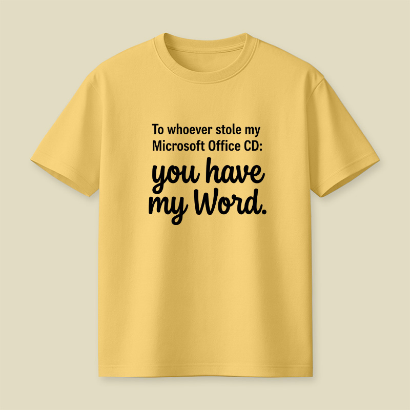 Office CD Pun Nostalgia Playful T-Shirt