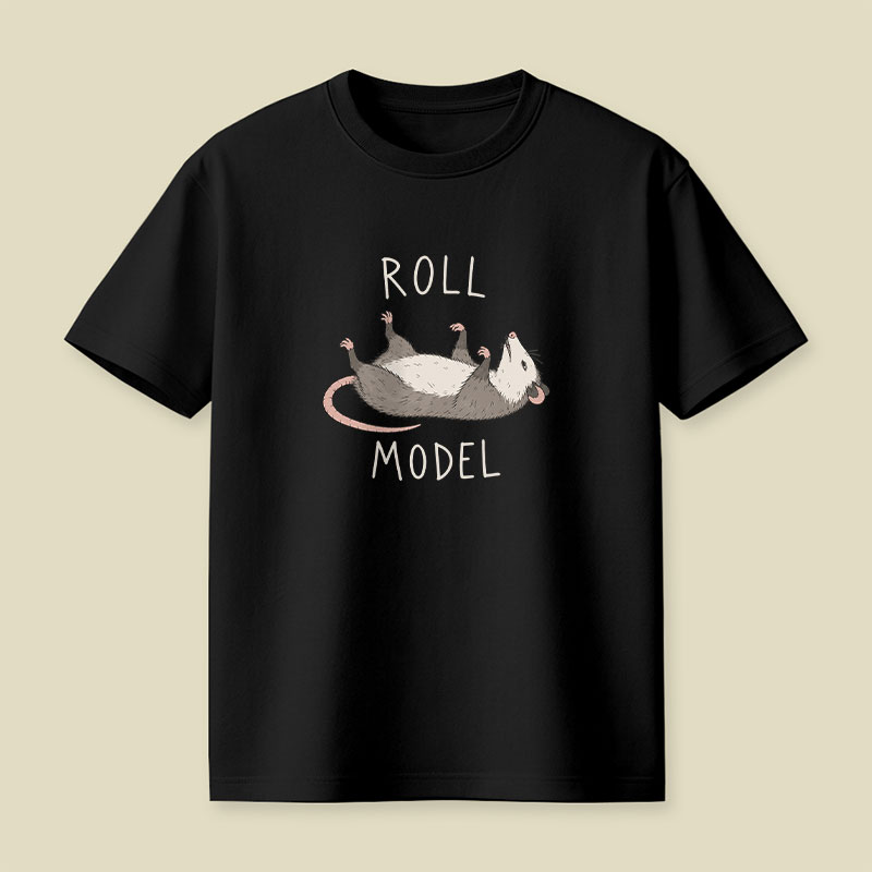 Roll Model Funny Pun Playful T-Shirt