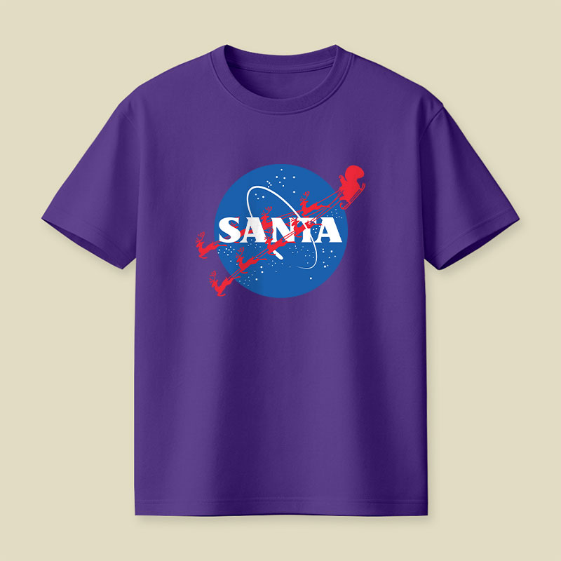 Christmas Space Santa Playful T-Shirt