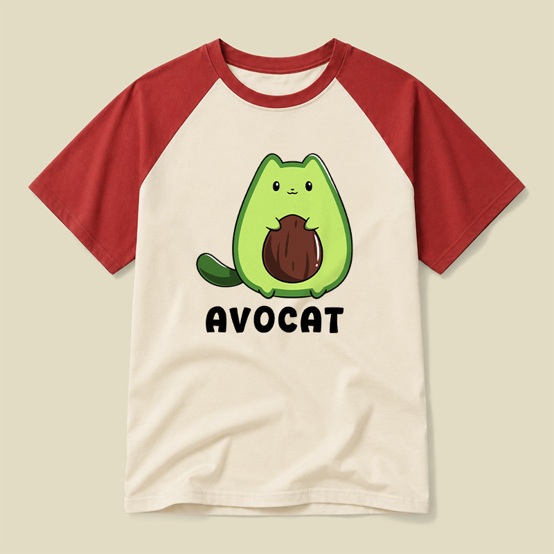 Cute Avocat Raglan T-shirt