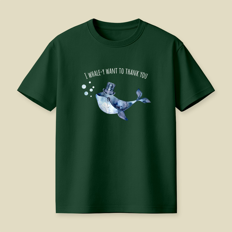Whaley Thank You Animal Pun Playful T-Shirt