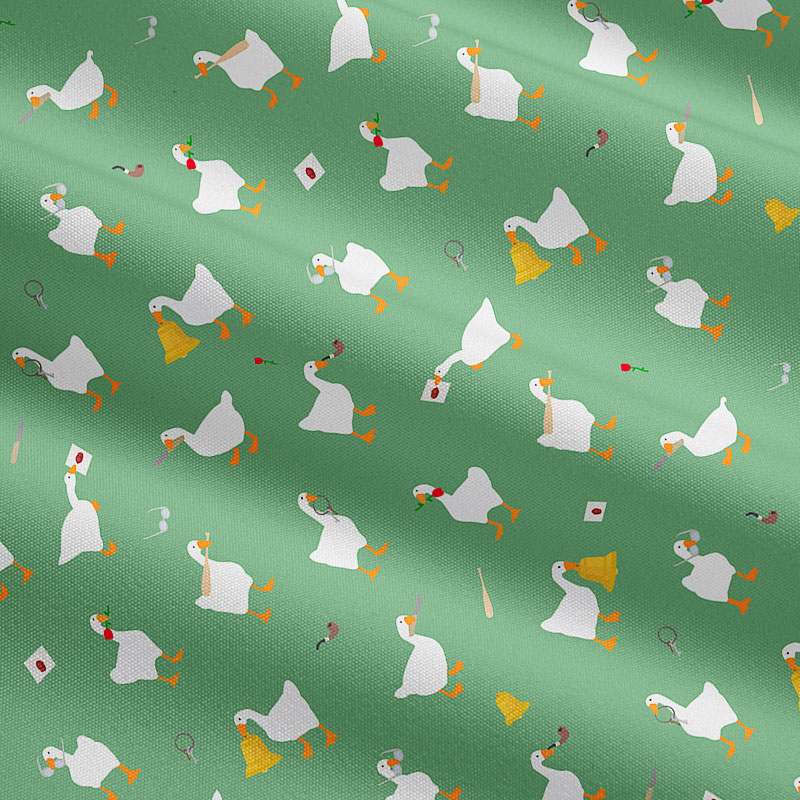 Goose Game Green Playful Maxi Dress