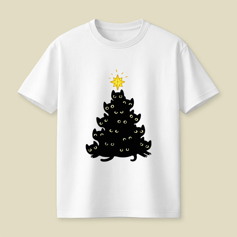Meowy Christmas Playful T-Shirt