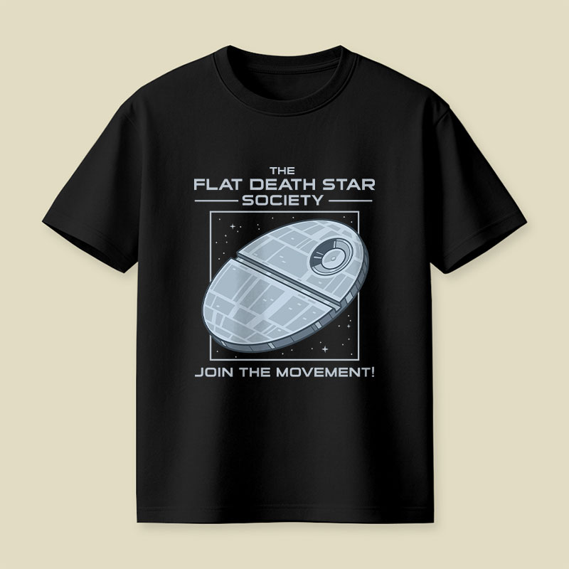 The Flat Death Star Society Playful T-Shirt
