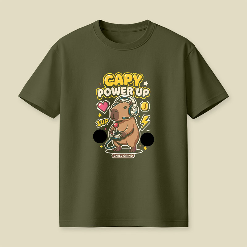 Gamer Capybara Playful T-Shirt