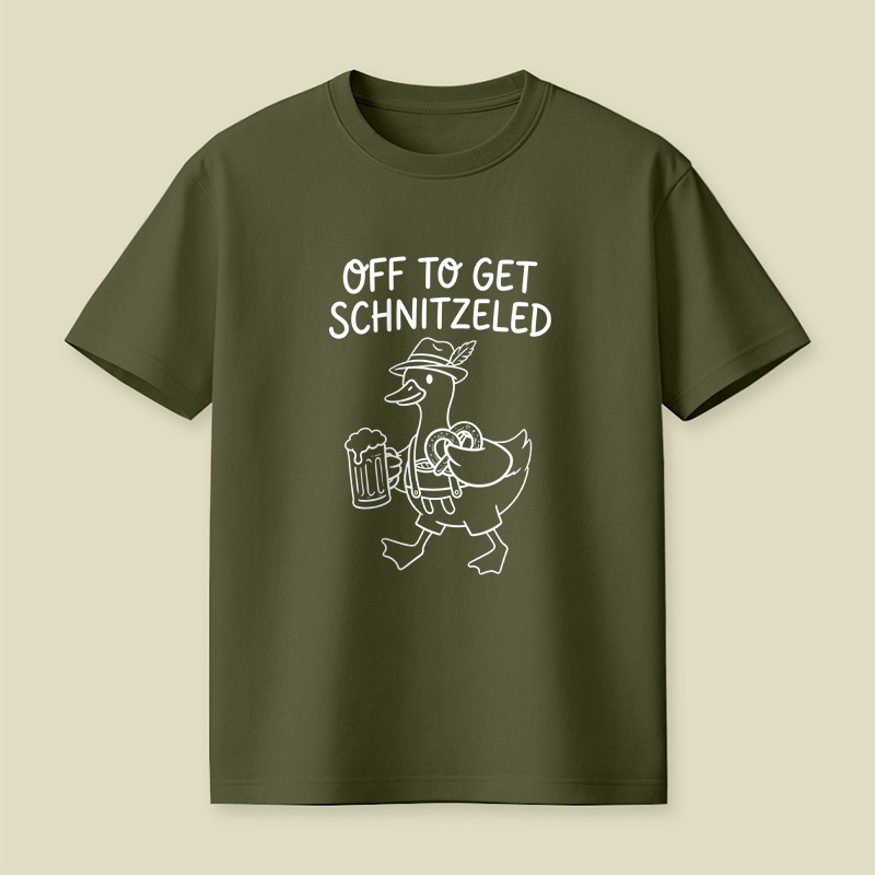 Off To Get Schnitzeled Playful T-Shirt
