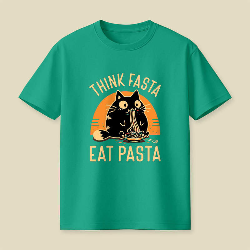 Think Fasta Eat Pasta Playful T-Shirt